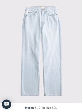 Abercrombie & Fitch Light Wash Straight Leg Jeans